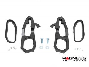 Dodge Ram 1500 4WD Tow Hook Brackets - w/ Bezels